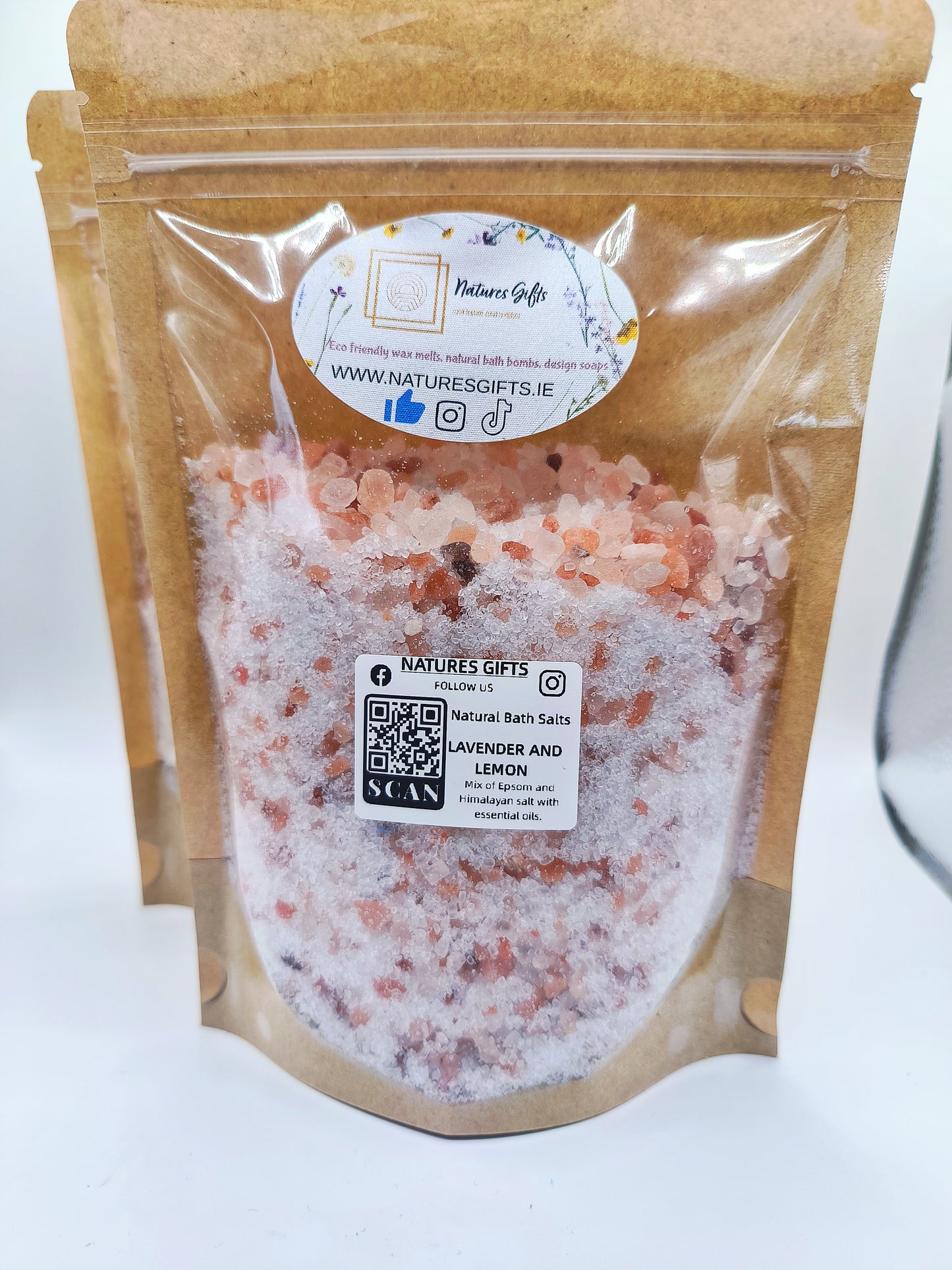 Natural Bath Salts - Lavender and lemon 400g
