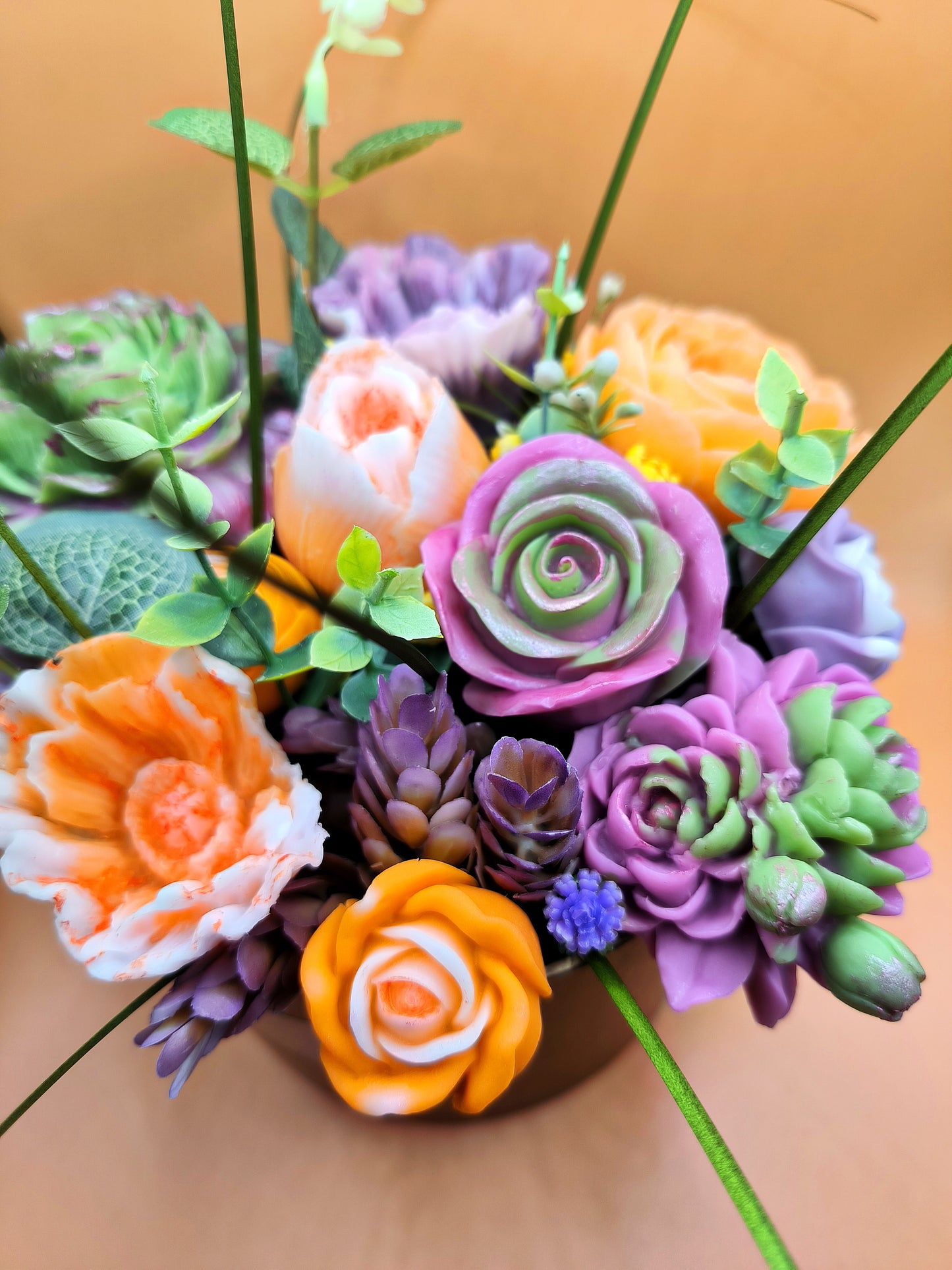 Round soap bouquet - Elegance