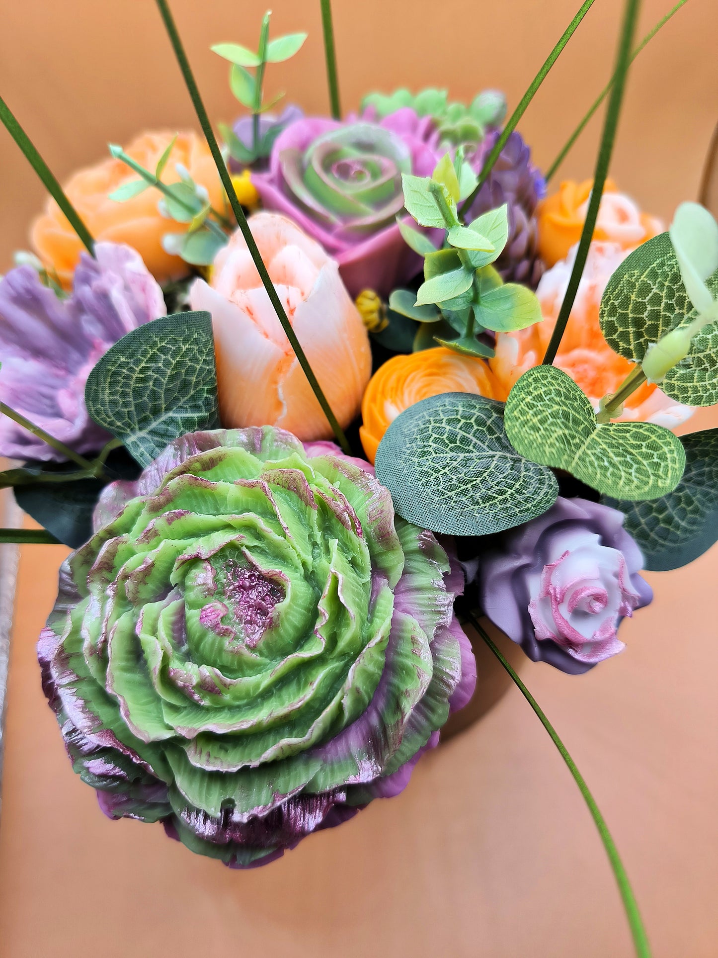 Round soap bouquet - Elegance