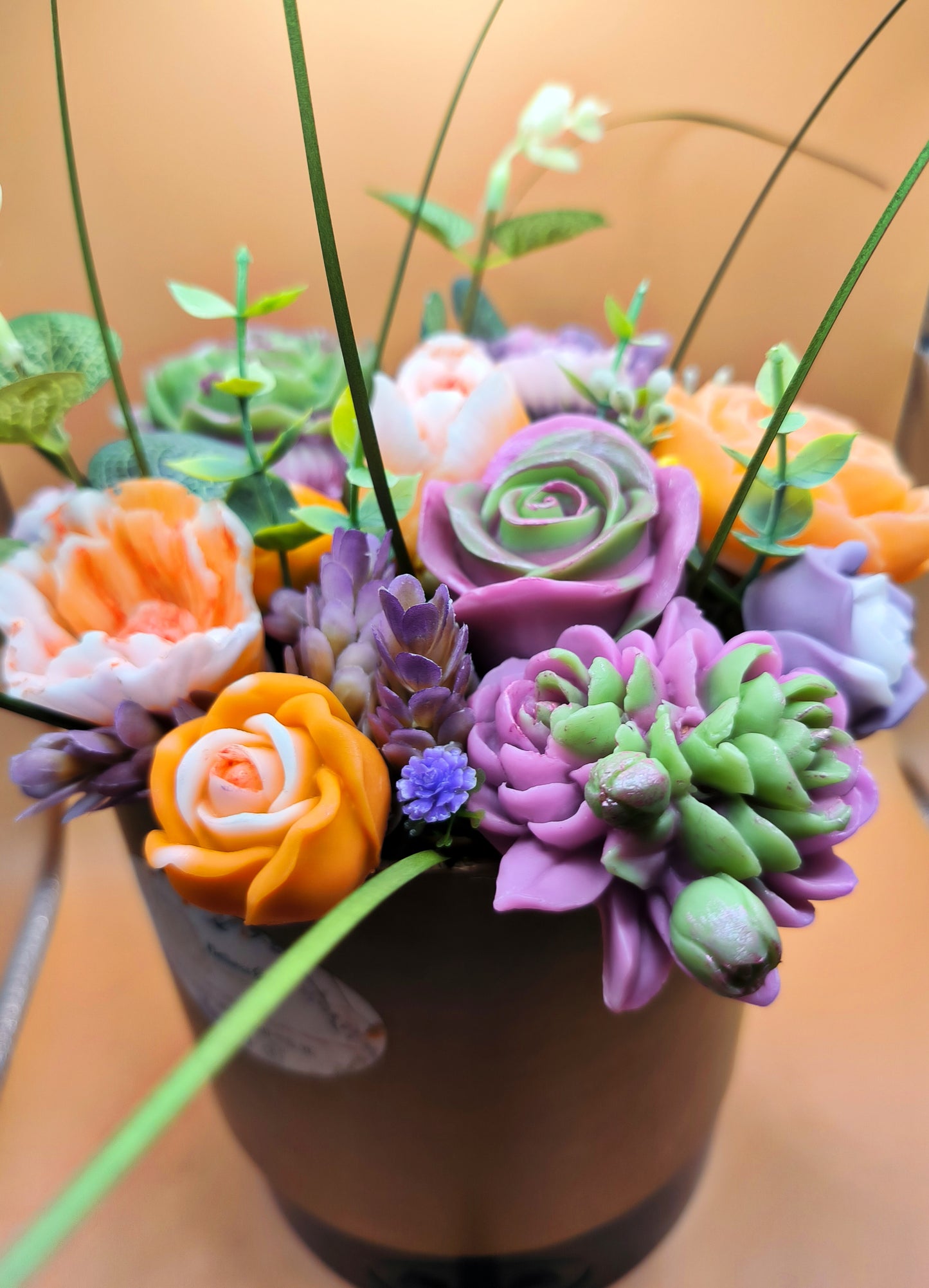 Round soap bouquet - Elegance