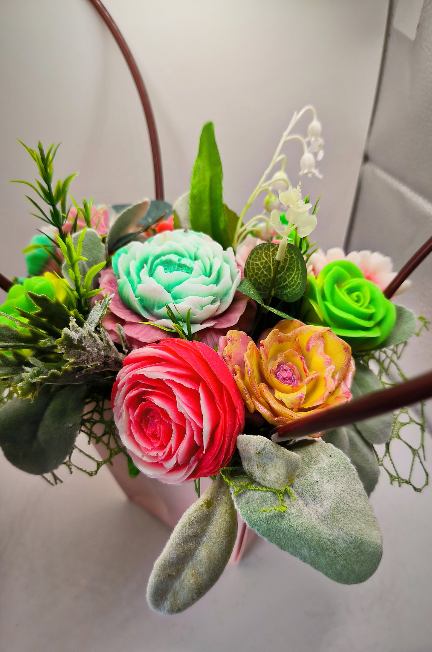 Medium soap bouquet - butterfly spring