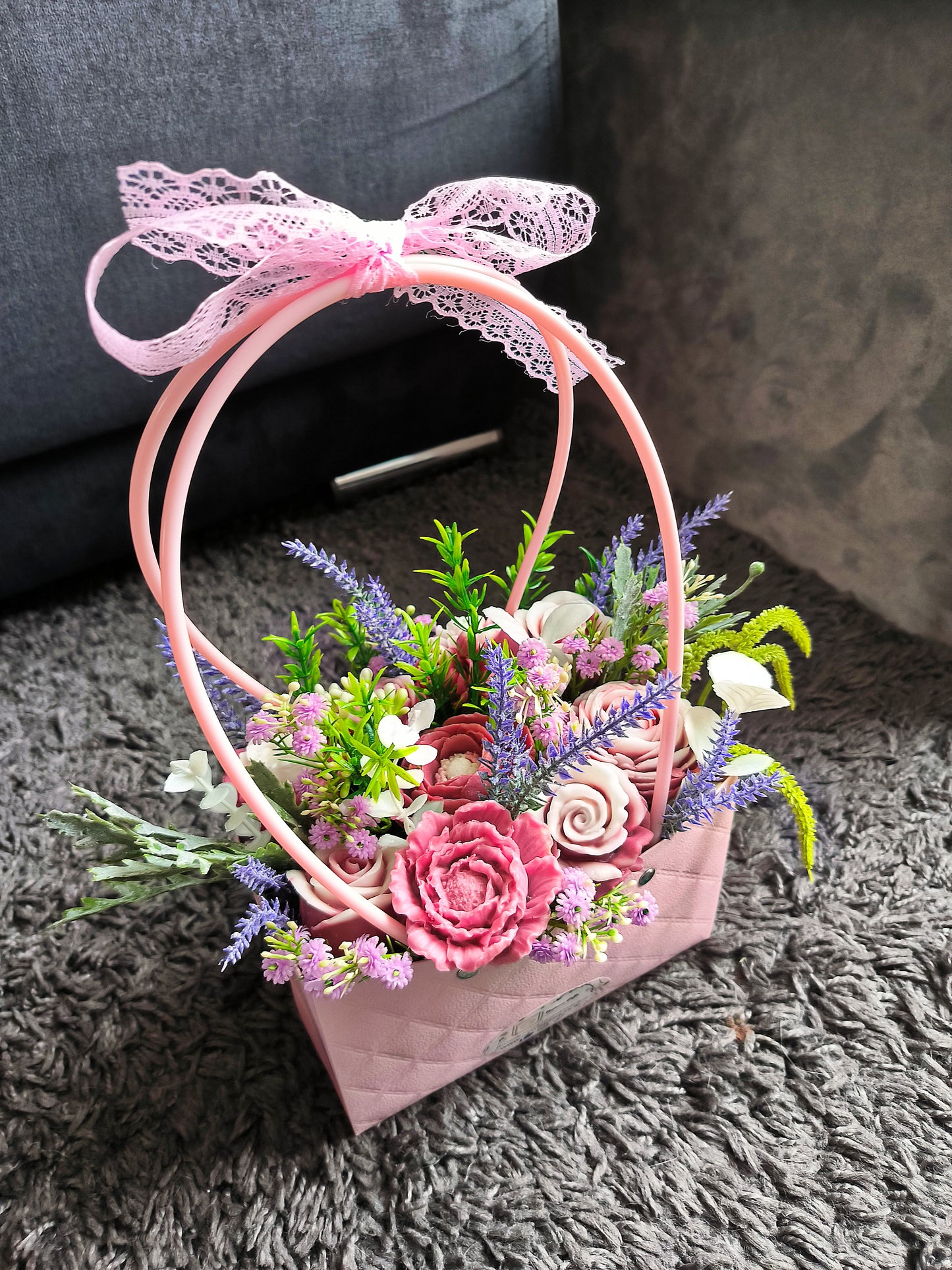 Medium soap bouquet - Gentle pink