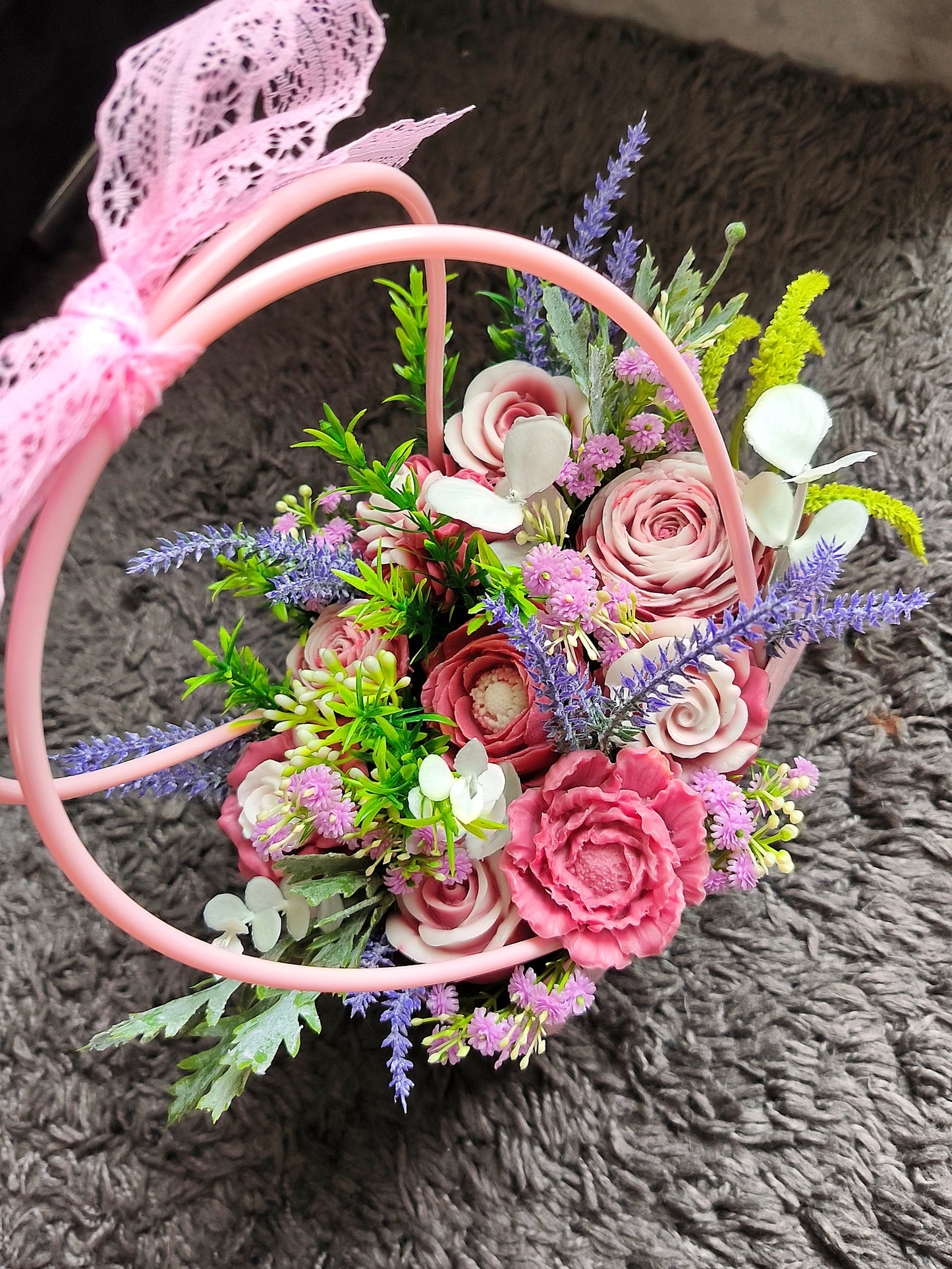 Medium soap bouquet - Gentle pink