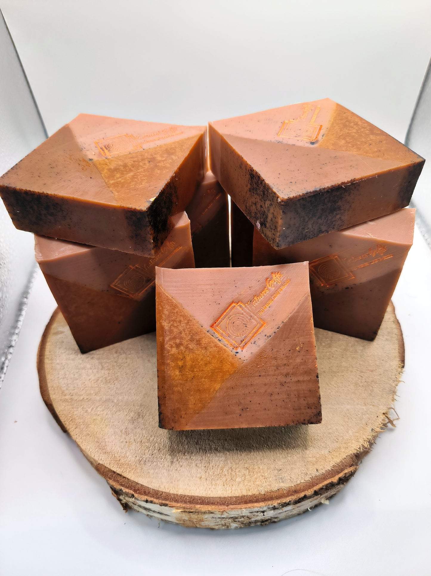 Exfoliating coffee soap bar