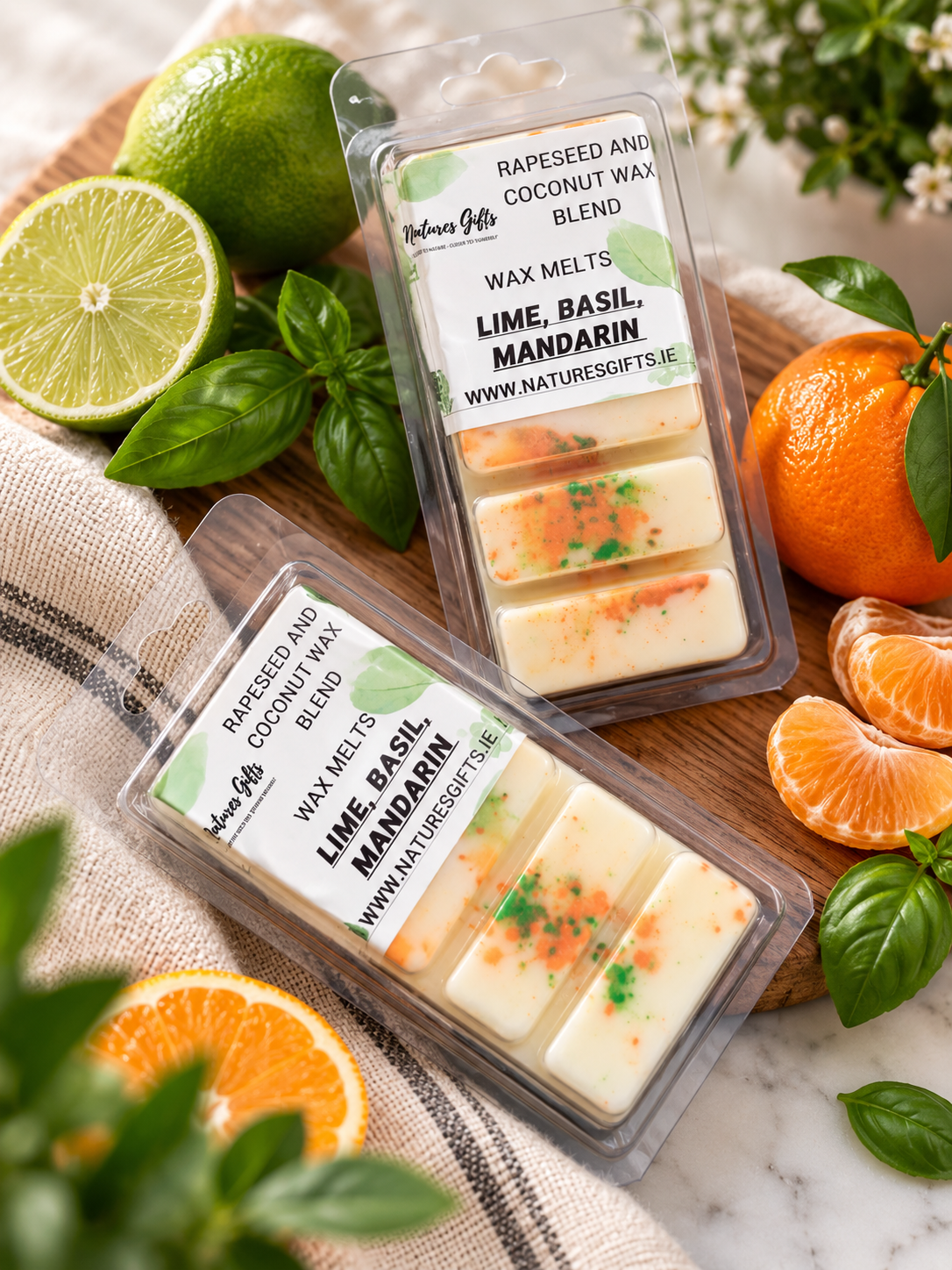 Lime,basil, mandarin wax melts