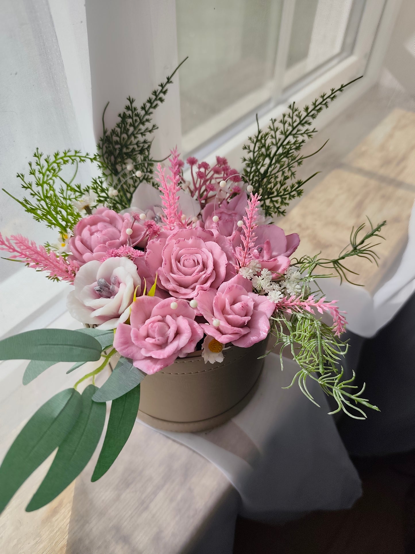 Medium soap bouquet-Baby pink