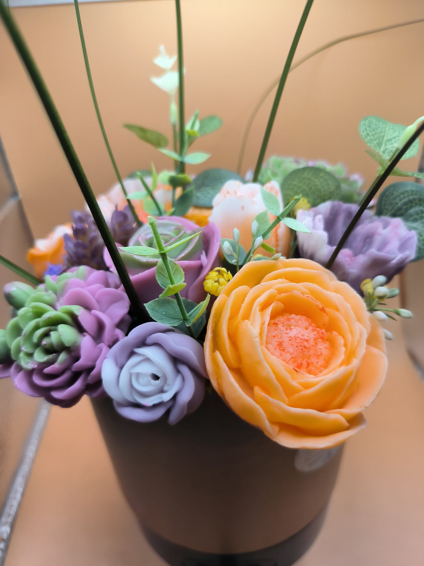 Round soap bouquet - Elegance