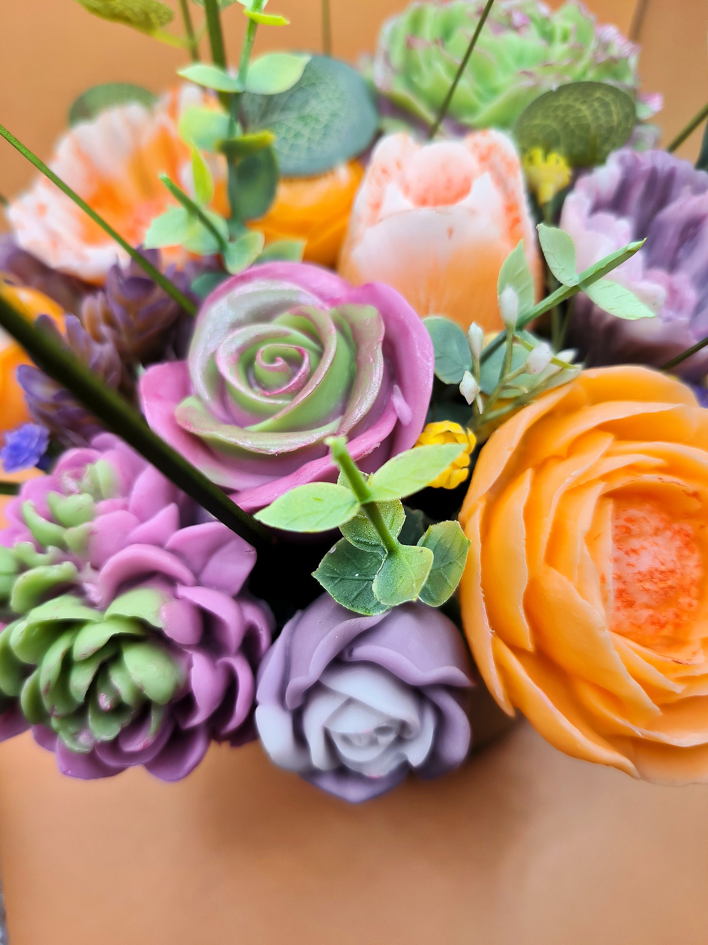 Round soap bouquet - Elegance