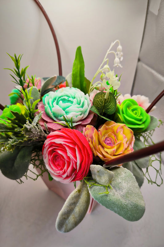 Medium soap bouquet - butterfly spring