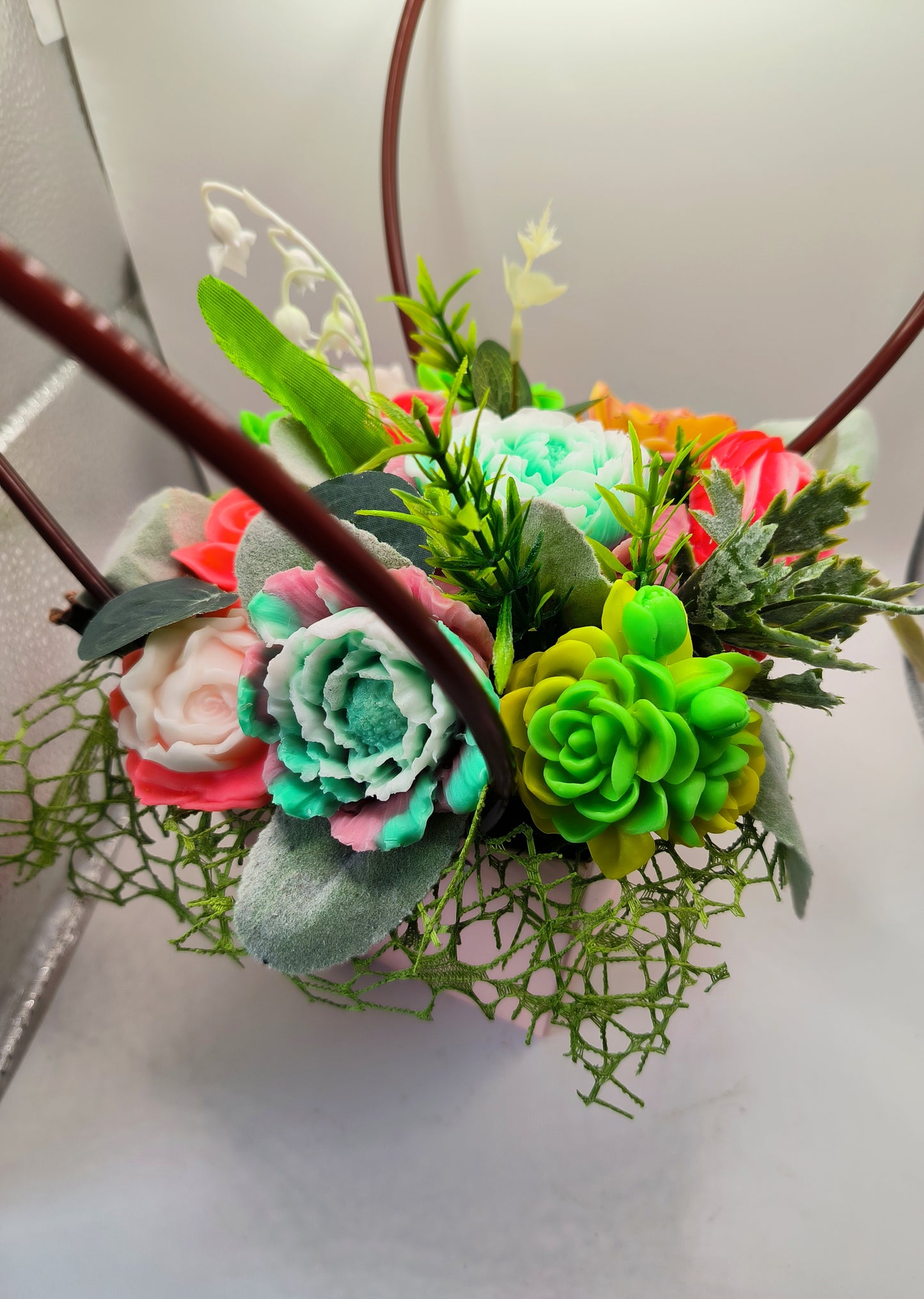 Medium soap bouquet - butterfly spring