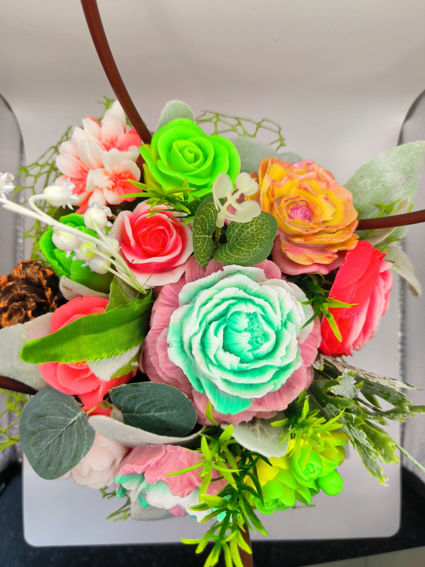 Medium soap bouquet - butterfly spring