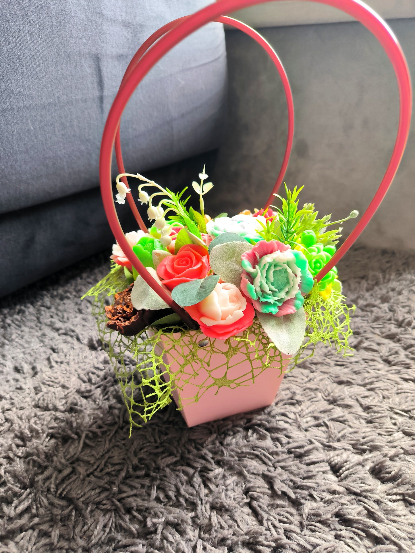 Medium soap bouquet - butterfly spring