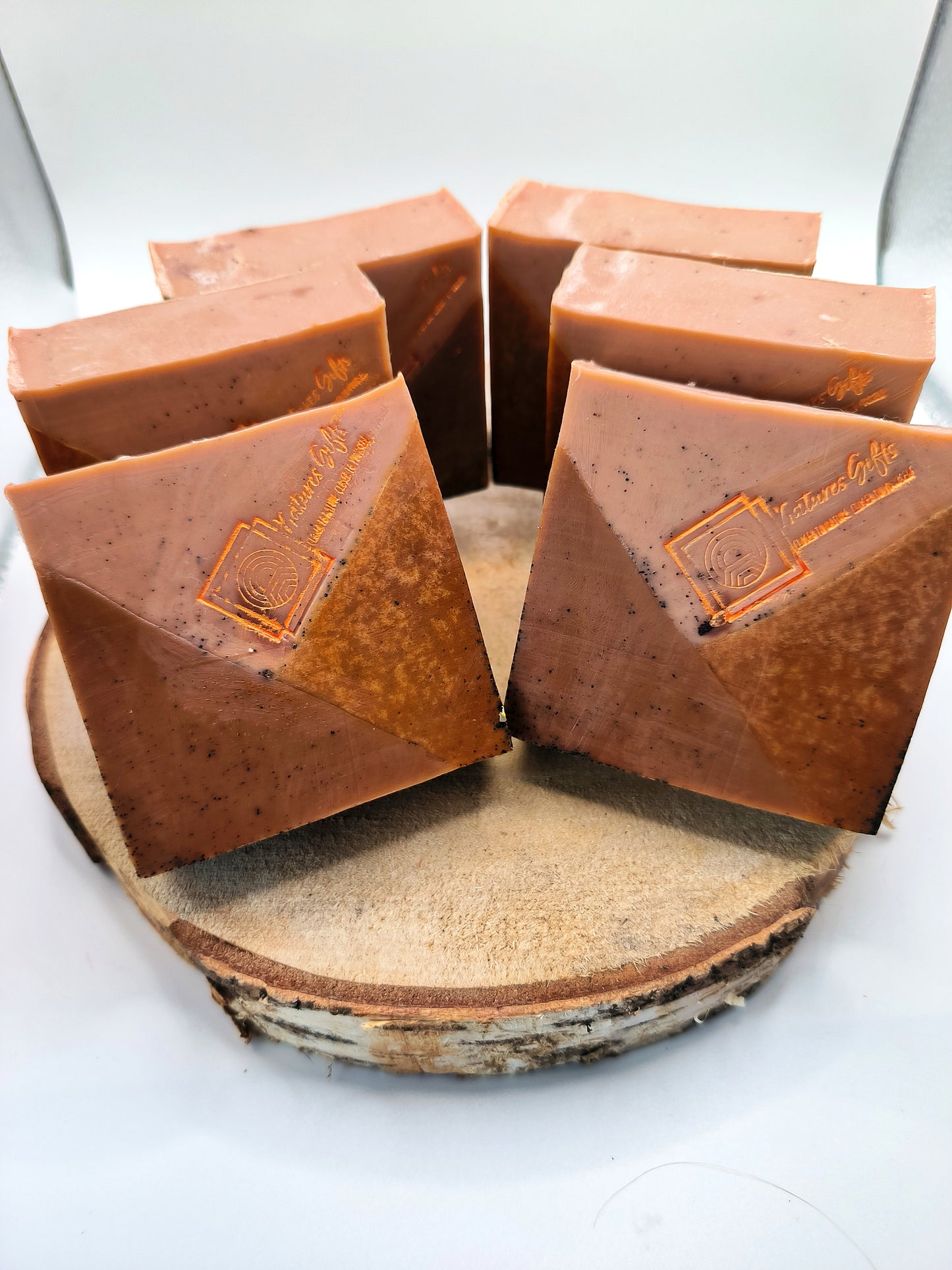 Exfoliating coffee soap bar