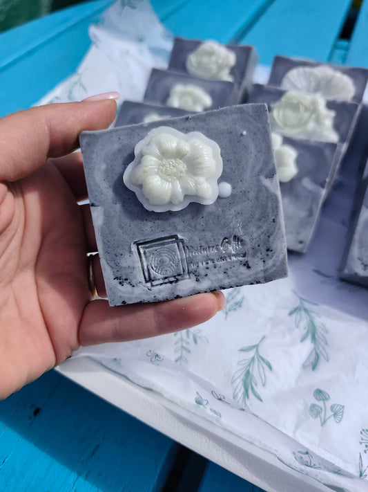 Activated charcoal soap