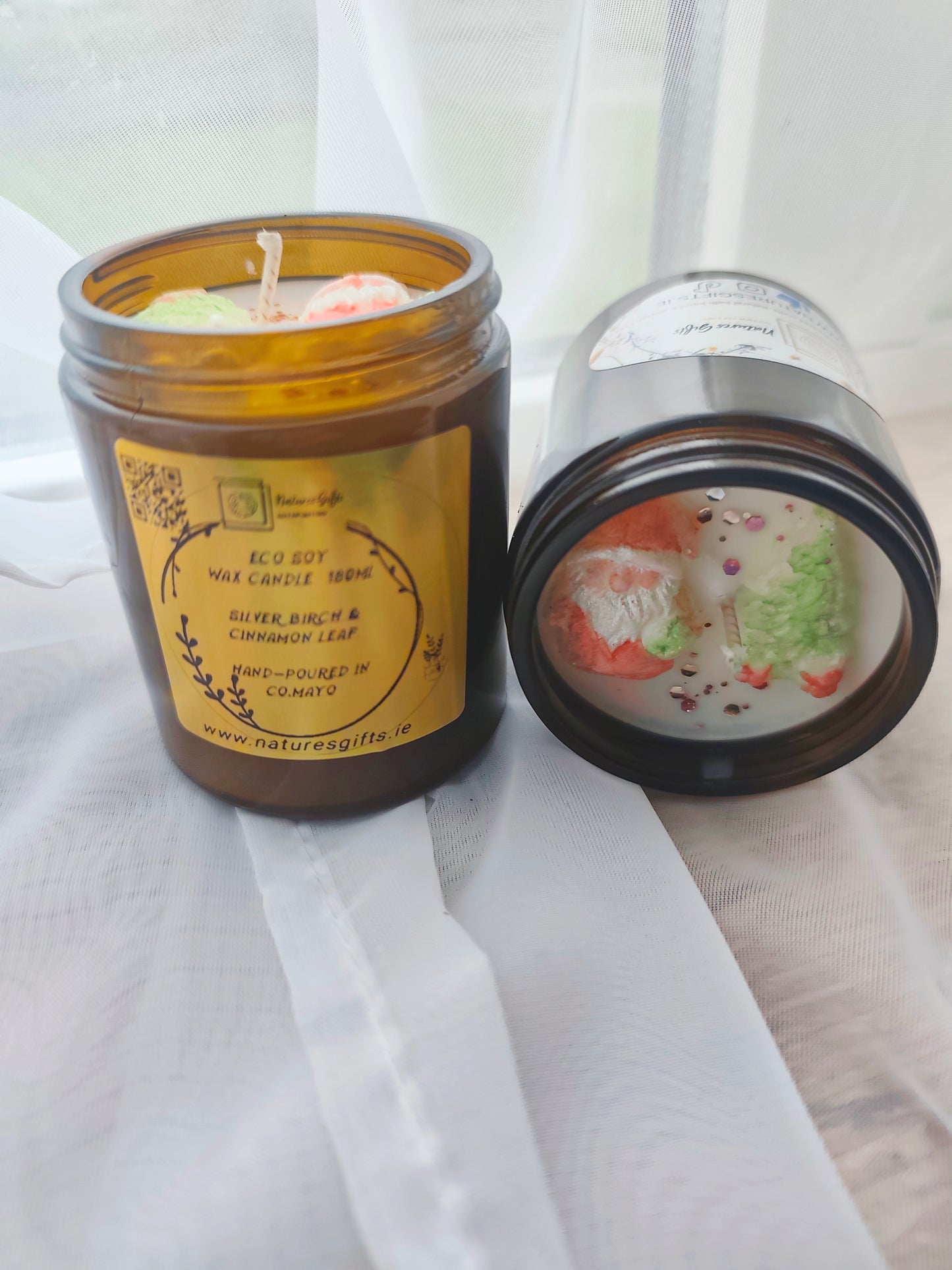 Eco soy candle - Silver birch and cinnamon leaf 180ml