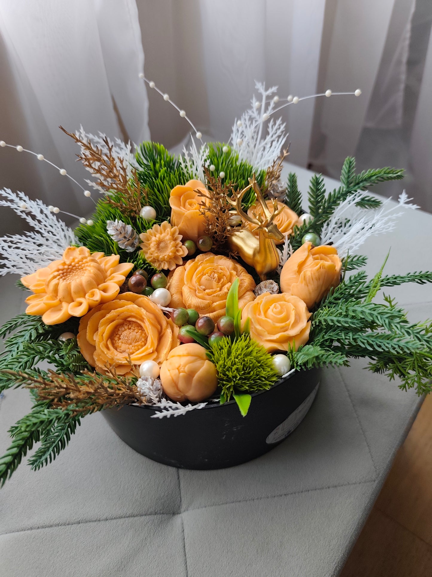 Large soap bouquet - Christmas