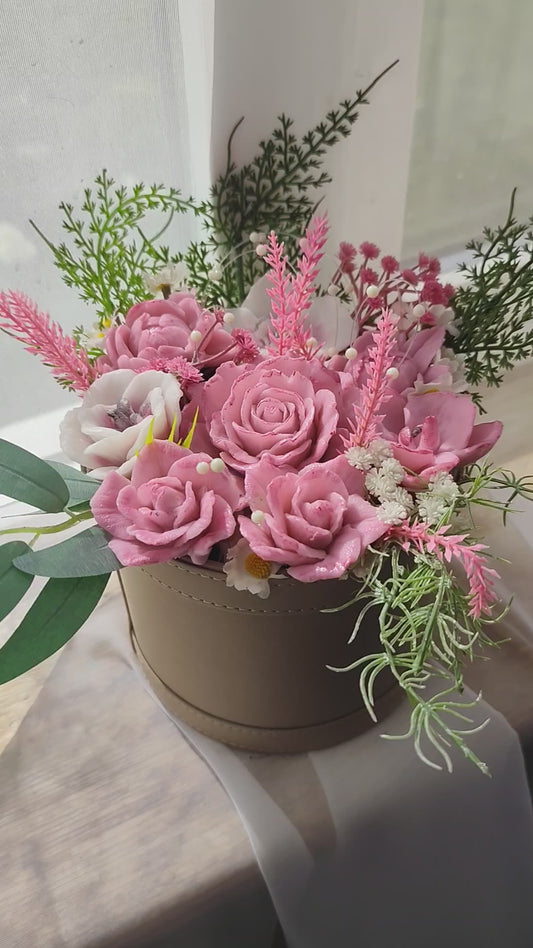 Medium soap bouquet-Baby pink