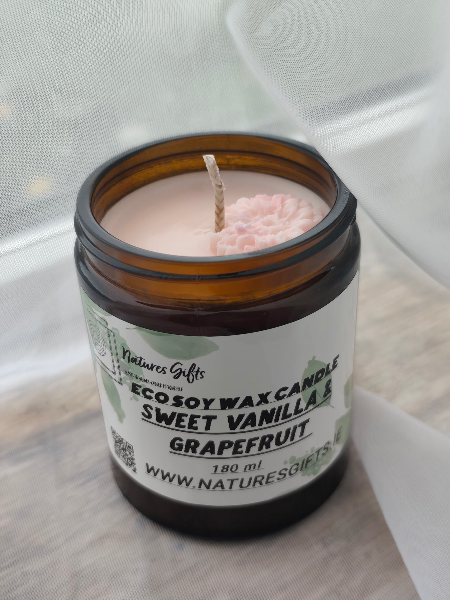 Eco soy candle - Sweet Vanilla & Grapefruit