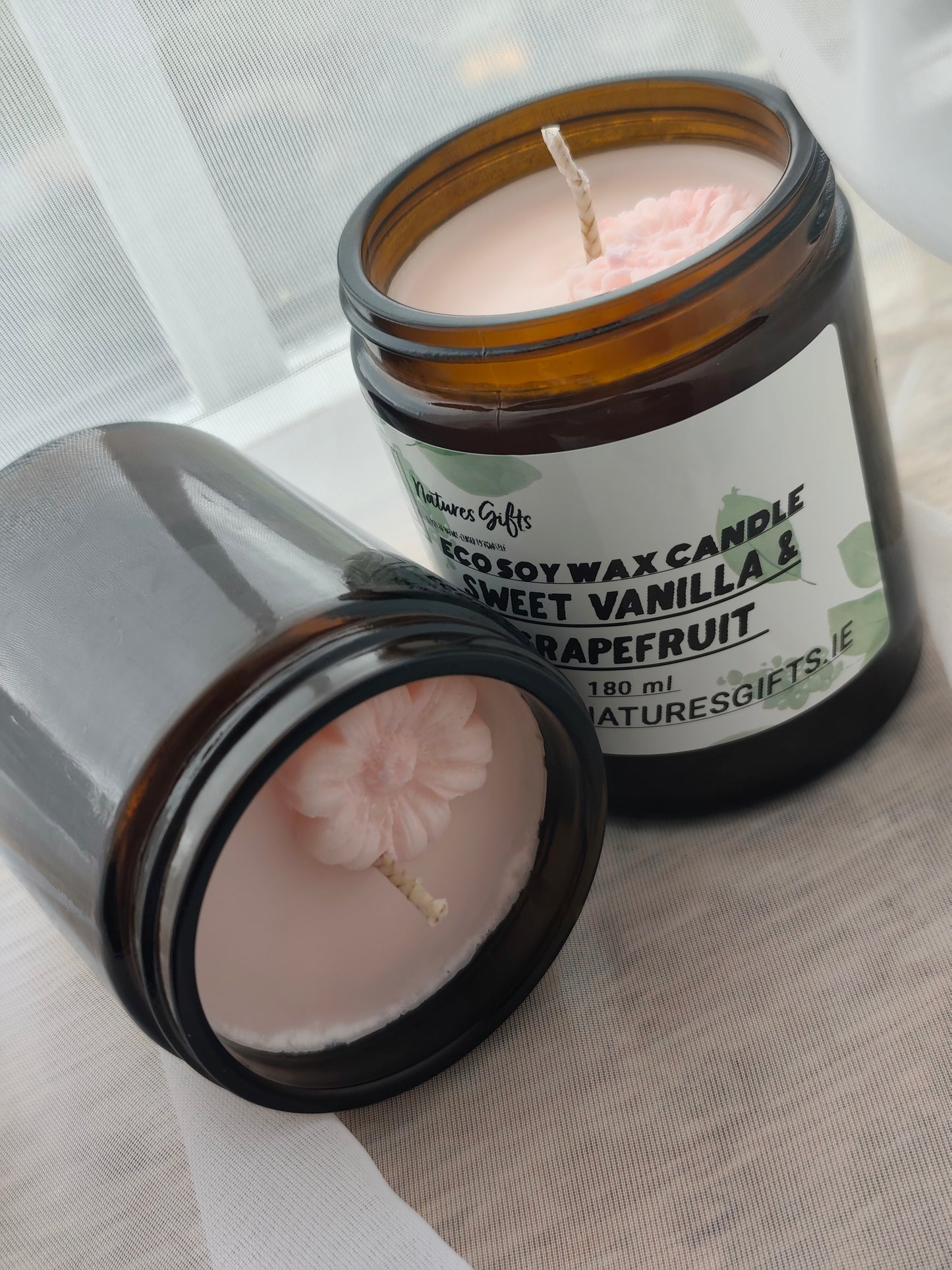 Eco soy candle - Sweet Vanilla & Grapefruit