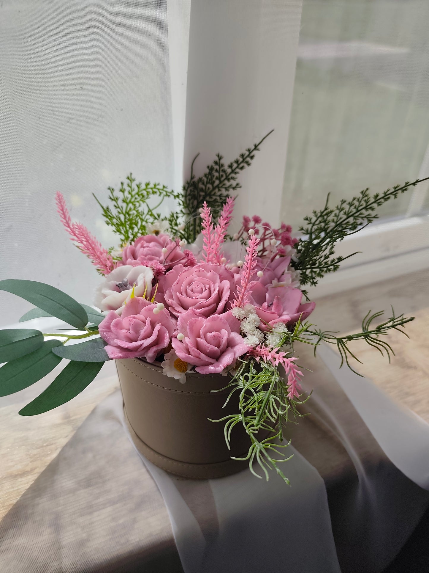 Medium soap bouquet-Baby pink