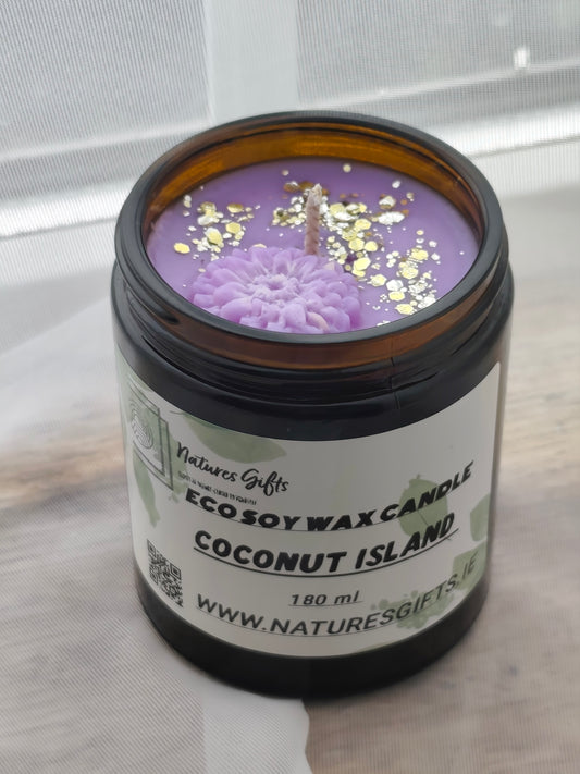 Eco soy wax candle - Coconut island