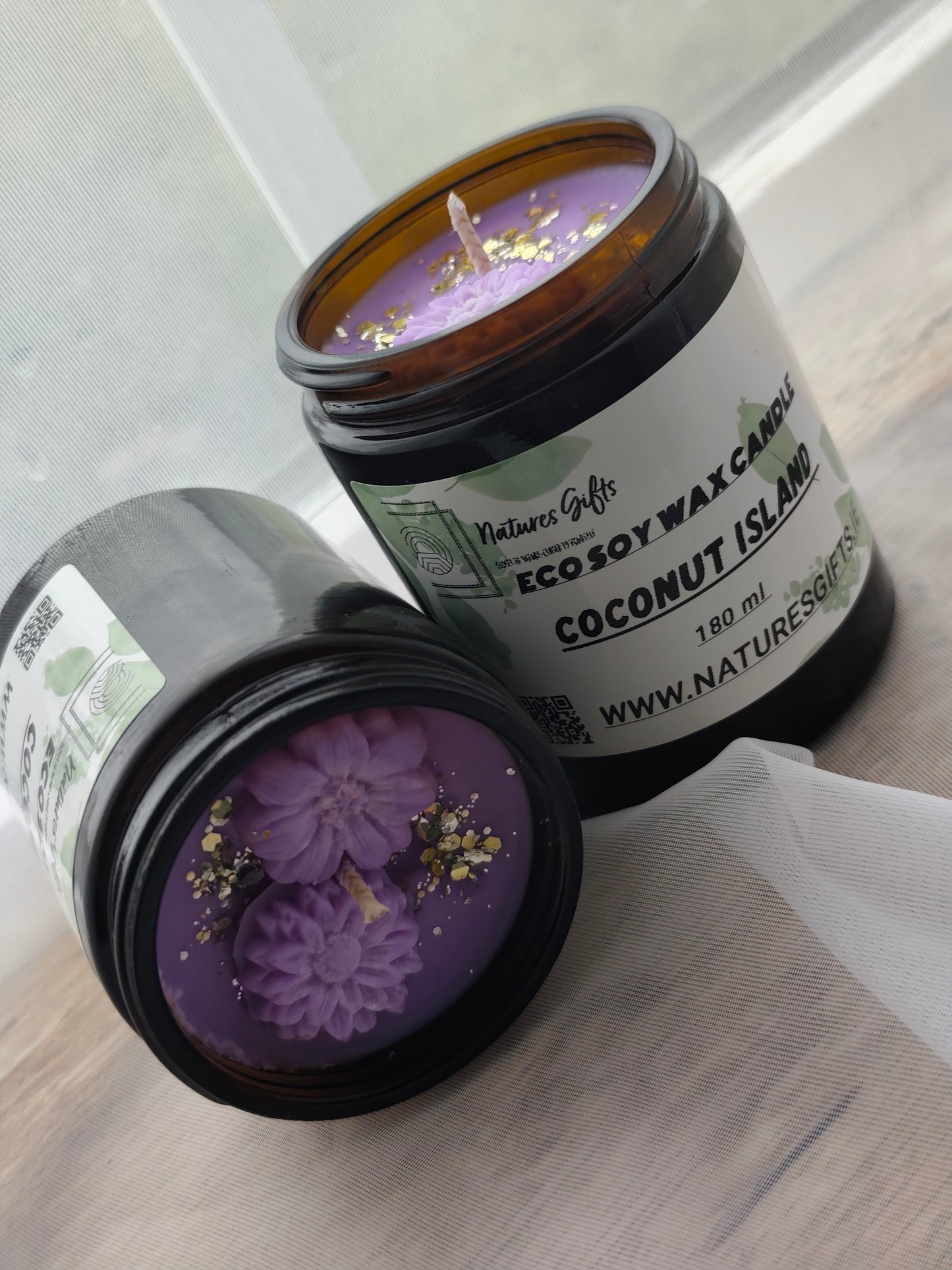 Eco soy wax candle - Coconut island