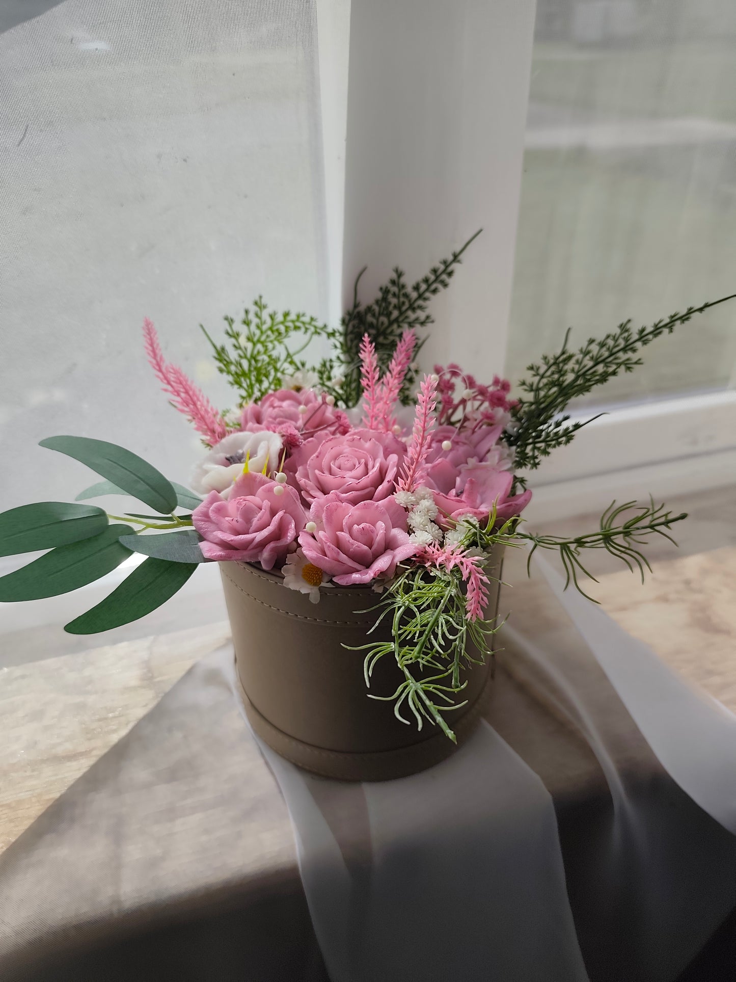 Medium soap bouquet-Baby pink